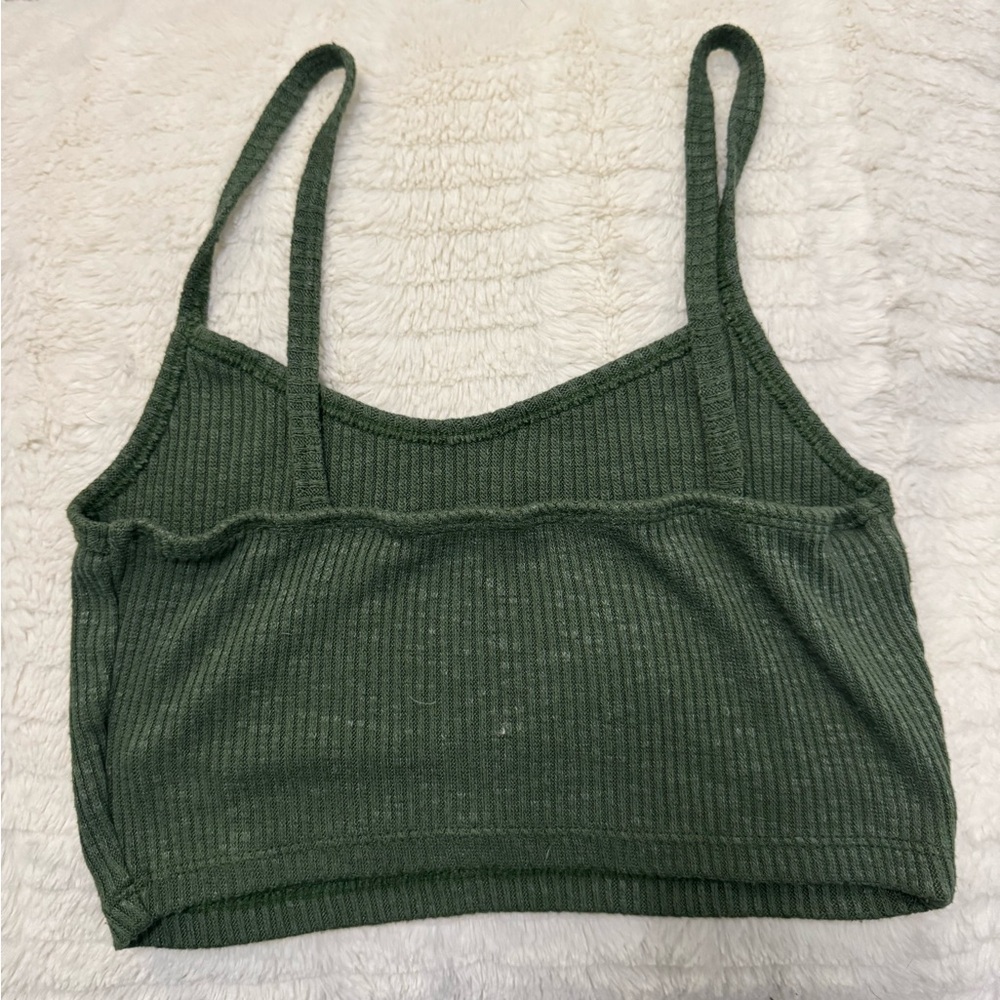 Olive Ribbed Knit Top - Picture 4 of 4
